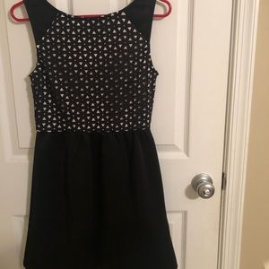 Black and White Geometric Dress